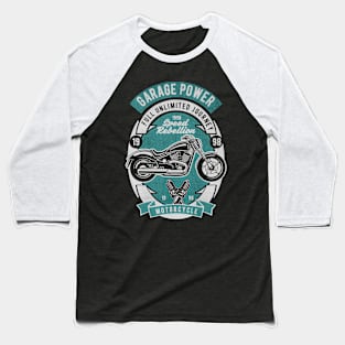 Garage Power Motorcycle Baseball T-Shirt